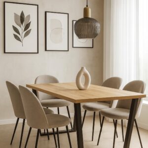 Drewniany Stolik Dębowy z nogami Loft w kształcie V 160x80x30